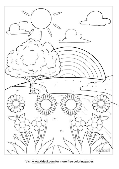 pretty nature coloring page  environment  nature coloring page