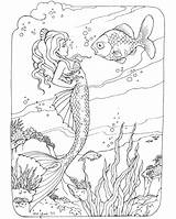 Mermaid Coloring Pages Printable Printables Book Mermaids Realistic Sea Beautiful Sheets Under Real Bjl Kids Fairy Rocks Books Cute sketch template