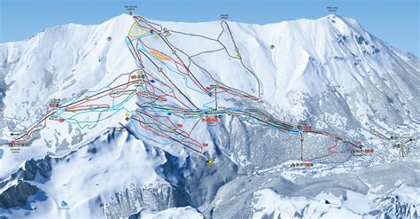 les contamines montjoie piste map plan  ski slopes  lifts onthesnow