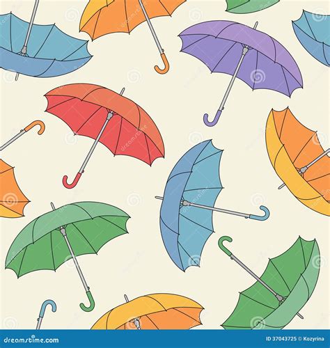 seamless pattern  umbrellas stock vector illustration  repeat