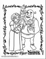 Shrek Coloriage Famille Fiona Coloriages Donkey Ludinet Ad4 sketch template