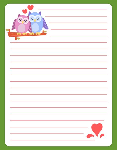 owl writing paper  printable discover  beauty  printable paper