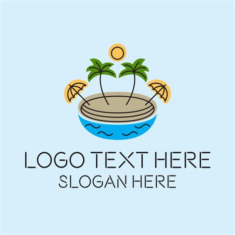 beach resort island logo brandcrowd logo maker