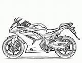 Coloring Motorcycle Pages Printable Kids Sheets sketch template
