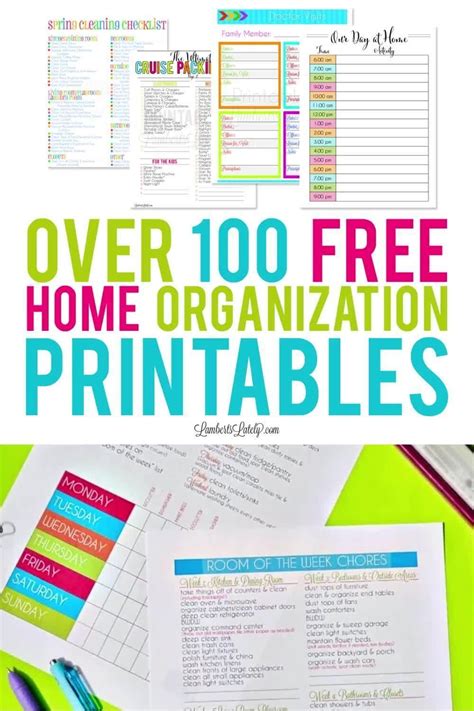 home organization printables life organization