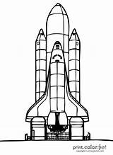 Shuttle Space Coloring Rocket Pages Drawing Printable Color Ship Print Printcolorfun Nasa Printables Sketch Truck Apollo Raket Train Plane Shuttles sketch template