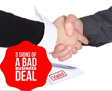 signs   bad business deal jpcashflow