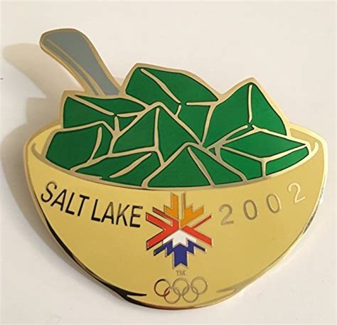 Rare 2002 Salt Lake City Winter Olympics Original Large Green Jello Pin