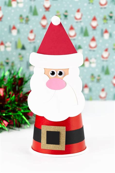 paper cup santa craft  festive paper cup santa craft includes