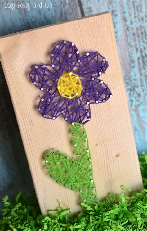 flower string art string art  kids easy peasy  fun