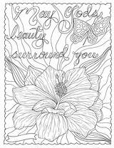 Hope Christian Prayers Colouring sketch template