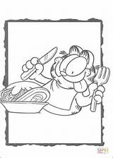 Knife Coloring Garfield Pages Fork Use Color Popular Printable Book Supercoloring sketch template