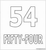 Fifty Number Four Pages Coloring Numbers sketch template