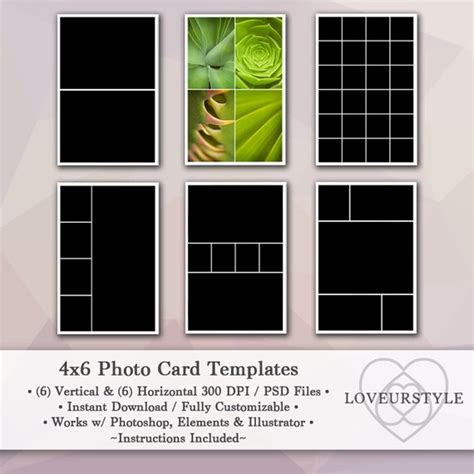 photo template pack  photo card templates photo