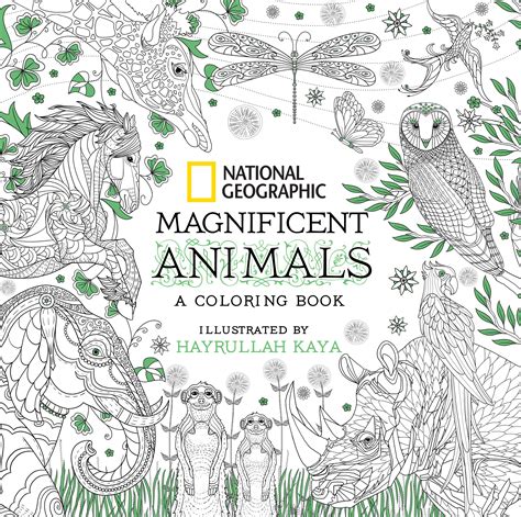 national geographic magnificent animals  adult coloring book
