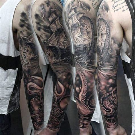 40 Nautical Sleeve Tattoos For Men Seafaring Ink Deisgn Ideas