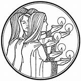 Vergini Dieci Parable Talents Parabola Foolish Trinity Bridesmaids Virgins Gleichnis Religiocando Parables Gleichnisse Virgens sketch template