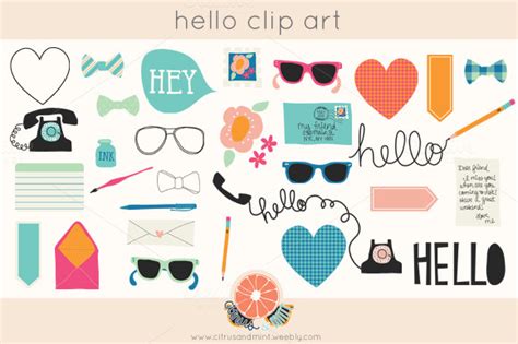clip art illustrations  creative market