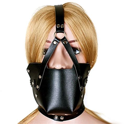 leather head harness ball gag davidsource breathable face mask with non toxic