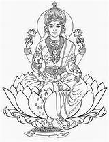 Hindu Lakshmi Saraswati Inde Goddesses Maa Ausmalen Malvorlagen Mythology Durga Janmashtami Sketch Indian Indiens Adulte Hindouisme Dieux Asie Pochoirs Coloriages sketch template