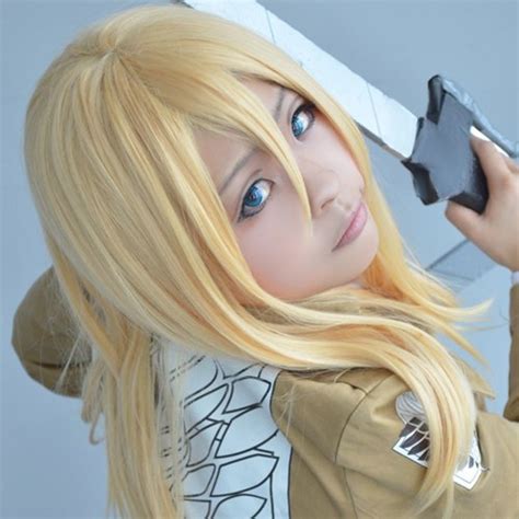 Attack On Titan Christa Lenz 60cm Long Blonde Straight