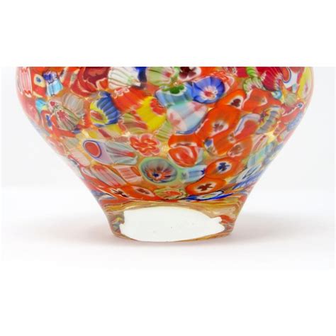 Vintage Fratelli Toso Murano Millefiori Art Glass Vase Chairish