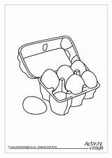Colouring Pancake Eggs Pages Coloring Egg Carton Food Recipe Box Kids Colour Color Activity Getcolorings Printable Drink Word Activityvillage Two sketch template
