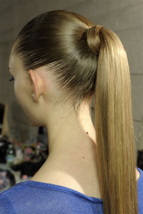 sleek shiny ponytail