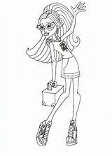 Coloring Dibujos Ghoulia Yelps Scaris Cheval Bestcoloringpagesforkids Monstruosos sketch template