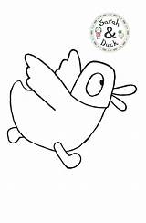 Duck Sarah Colouring Flapping Wings Sheet Coloring Pages Choose Board sketch template