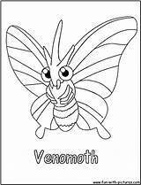 Venomoth sketch template