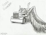 Peterbilt Sketch Coloring Pages Pencil Request Template Paintingvalley sketch template