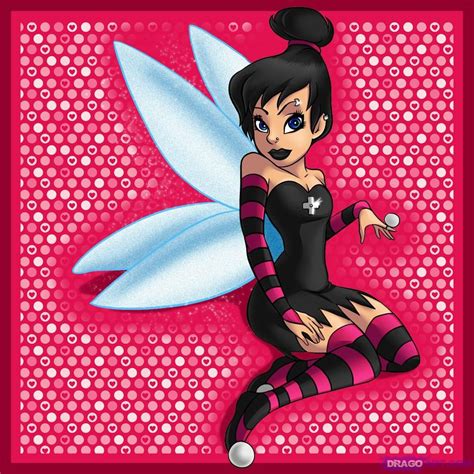 adult tinkerbell cartoons how to draw gothic tinkerbell