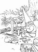 Gnome Coloring Pages David Chair Getcolorings Print Kabouters Color Rattan Weaving sketch template