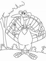 Coloring Turkey Knife Pages Fork Books Comments sketch template