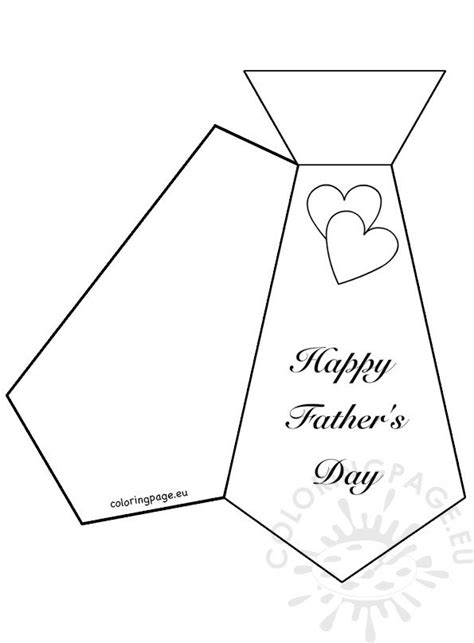father  day tie card template printable printable templates