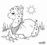 Alpaca Kleurplaten Jadedragonne sketch template