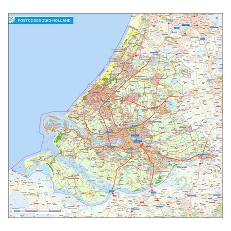topografische kaart provincie zuid holland vector map