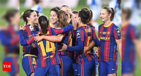 barcelona women rout espanyol  return  camp nou football news times  india
