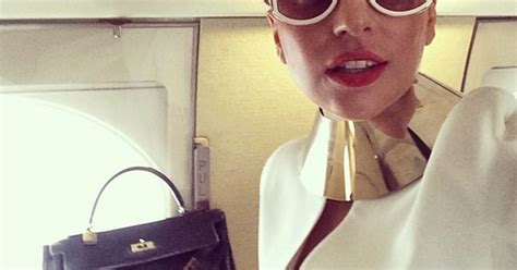 lady gaga flashes her nipple in airplane instagram selfie
