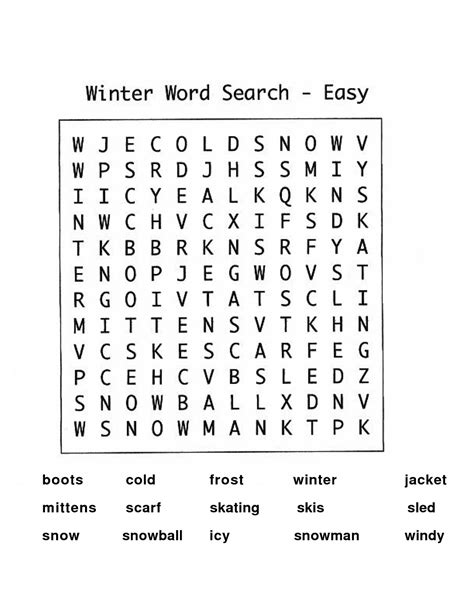 easy word search puzzles activity shelter