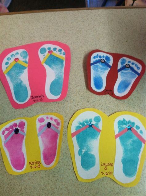 flip flop toddler craft flip flop keepsakes summer pinterest