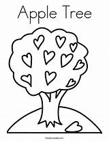 Coloring Tree Apple Trees Pages Valentines Hearts Earth Valentine Happy Blessings Kids Preschool Count Print Fruit Printable Sheets Twistynoodle Noodle sketch template