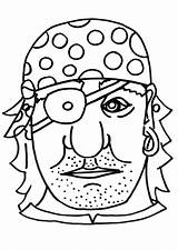 Pirate Mask Coloring sketch template