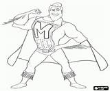 Man Metro Megamind Pages Coloring Superhero Supervillain Rival Super Avengers Oncoloring sketch template