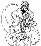 Hellboy Coloring Pages Getcolorings sketch template