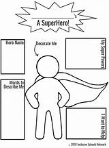 Superhero Template Own Hero Coloring Super Pages Activities Preschool Create Kids Theme Activity Classroom Superheroes Writing Storytelling Clipart Champions Inclusion sketch template