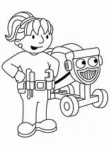 Bob Builder Coloring Pages Printable Kids Print Clipart Colouring Train Wendy Sheets Characters Color Building sketch template