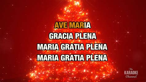 ave maria in the style of céline dion with lyrics no lead vocal youtube