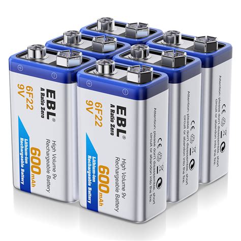 ebl  pack mah  li ion rechargeable batteries  volt lithium ion